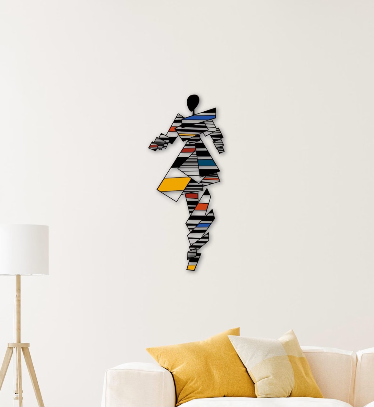 Modern Metal Kadın Duvar Sanatı