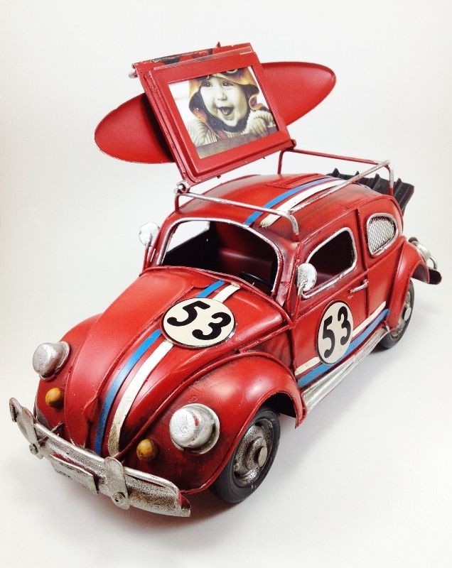 Resim Çerçeveli Metal Vosvos Araba Kumbara