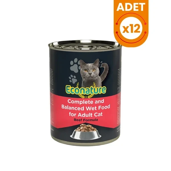 Econature Sığır Etli Yetişkin Konserve Kedi Maması