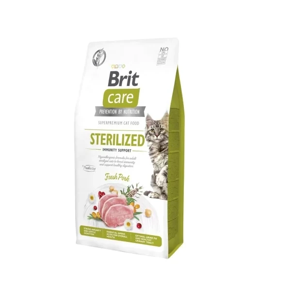 Brit Care Sterilized Immunity Support Tahılsız Domuz Etli Kısırlaştırılmış Yetişkin Kedi Maması 7KG