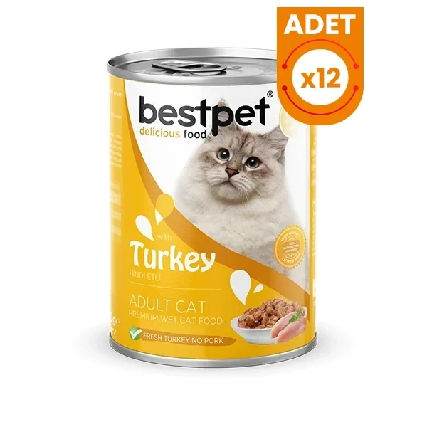 Bestpet Gravy Soslu Hindili Yetişkin Konserve Kedi Maması