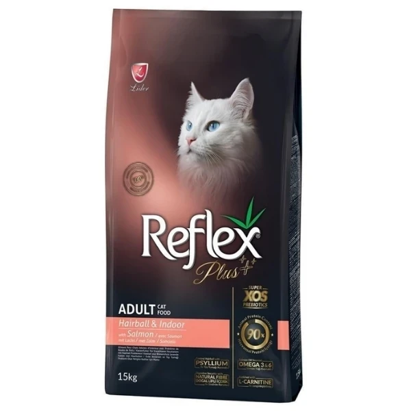 Reflex Plus Adult Hairball Somonlu Yetişkin Kedi Maması 15KG