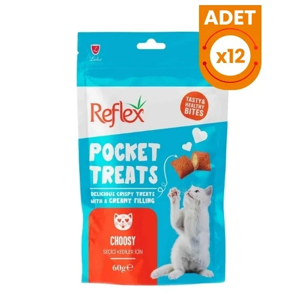Reflex Pocket Treats Tavuklu Seçici Kediler için Kedi Ödül Maması