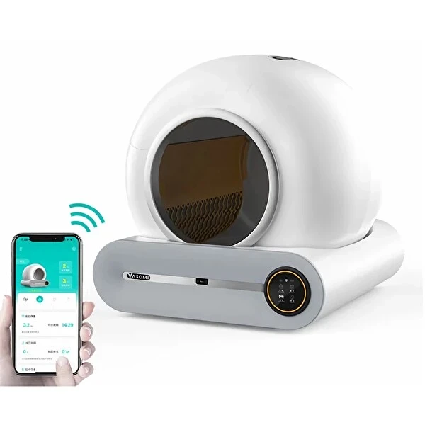 Yasomi Smart Cat Cleaner 9 L Kapasiteli ve Wi-Fi Uygulama Bağlantılı Kedi Tuvaleti